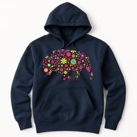 Flower Patterns Bison Buffalo Funny Hoodie