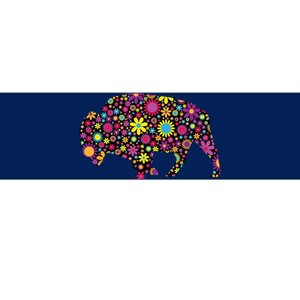 Flower Patterns Bison Buffalo Funny Bumper Sticker