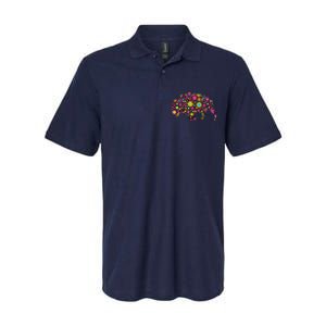 Flower Patterns Bison Buffalo Funny Softstyle Adult Sport Polo