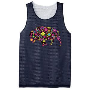 Flower Patterns Bison Buffalo Funny Mesh Reversible Basketball Jersey Tank