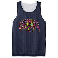 Flower Patterns Bison Buffalo Funny Mesh Reversible Basketball Jersey Tank