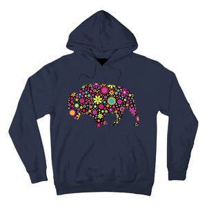 Flower Patterns Bison Buffalo Funny Tall Hoodie