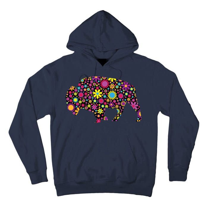 Flower Patterns Bison Buffalo Funny Tall Hoodie