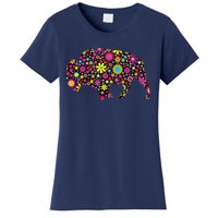 Flower Patterns Bison Buffalo Funny Women's T-Shirt