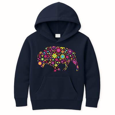 Flower Patterns Bison Buffalo Funny Kids Hoodie