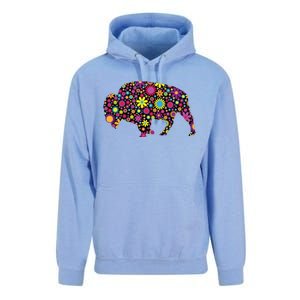 Flower Patterns Bison Buffalo Funny Unisex Surf Hoodie