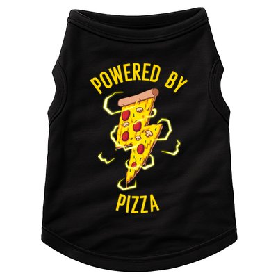 Funny Powered By Pizza Gift Cool Pizza Lover Doggie Tank