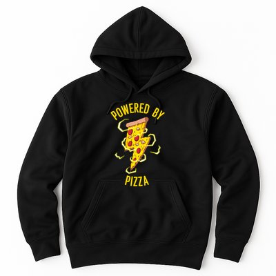 Funny Powered By Pizza Gift Cool Pizza Lover Hoodie