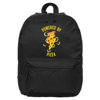 Funny Powered By Pizza Gift Cool Pizza Lover 16 in Basic Backpack
