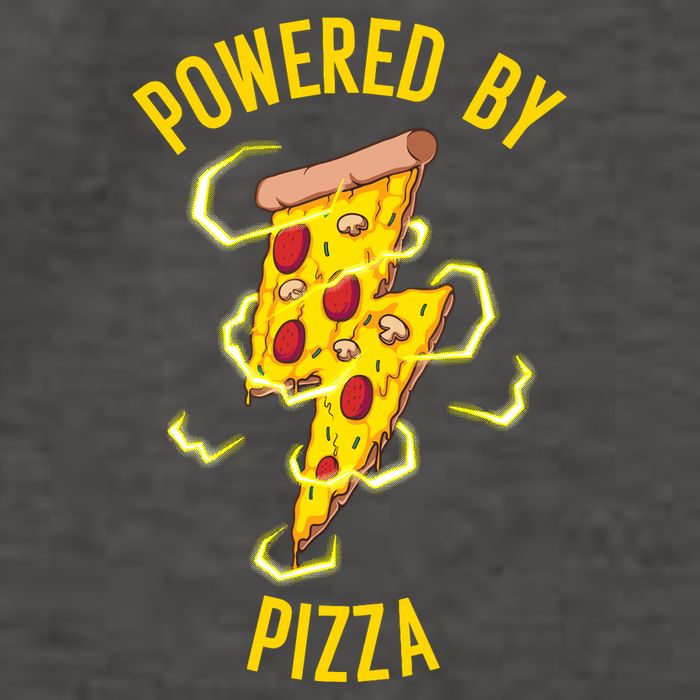 Funny Powered By Pizza Gift Cool Pizza Lover Vector Backpack
