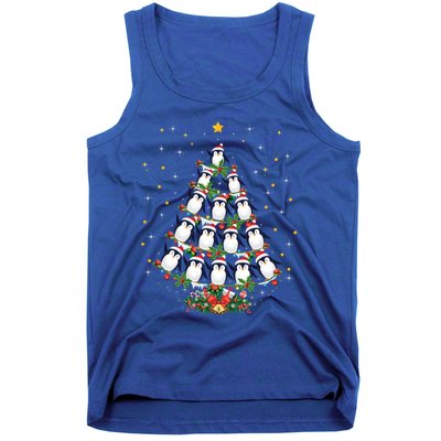 Funny Penguin Bird Xmas Gift Penguin Christmas Tree Gift Tank Top