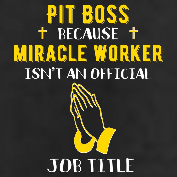 Funny Pit Boss Because Miracle Worker Isn't A Job Title Gift Cool Gift Golf Towel