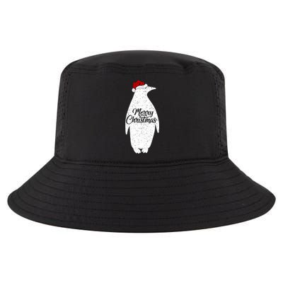 Funny Penguin Bird Lover Xmas Santa Hat Penguin Christmas Cute Gift Cool Comfort Performance Bucket Hat