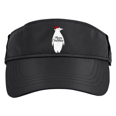 Funny Penguin Bird Lover Xmas Santa Hat Penguin Christmas Cute Gift Adult Drive Performance Visor