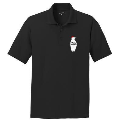 Funny Penguin Bird Lover Xmas Santa Hat Penguin Christmas Cute Gift PosiCharge RacerMesh Polo