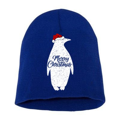 Funny Penguin Bird Lover Xmas Santa Hat Penguin Christmas Cute Gift Short Acrylic Beanie