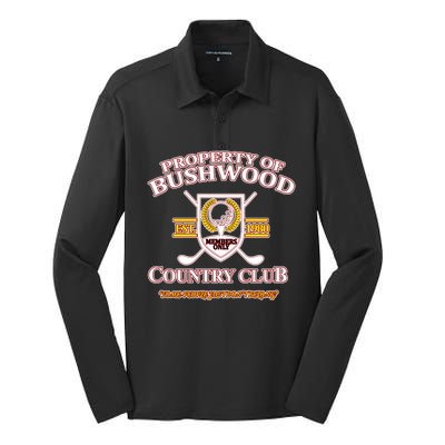 Funny Property Bushwood Country Club 1 Silk Touch Performance Long Sleeve Polo