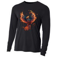 Fire Phoenix Bird Phoenix Reborn Firebird Phoenix Cooling Performance Long Sleeve Crew