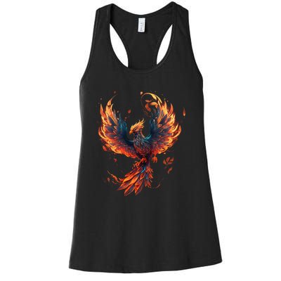 Fire Phoenix Bird Phoenix Reborn Firebird Phoenix Women's Racerback Tank