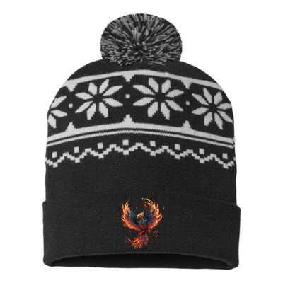 Fire Phoenix Bird Phoenix Reborn Firebird Phoenix USA-Made Snowflake Beanie