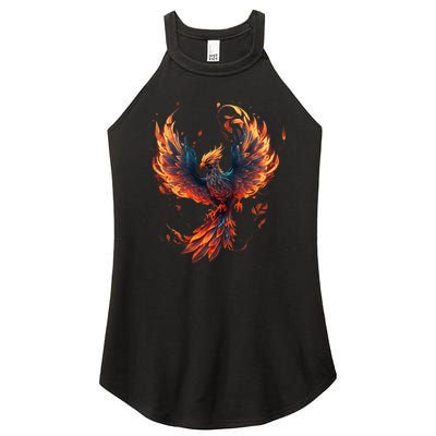 Fire Phoenix Bird Phoenix Reborn Firebird Phoenix Women’s Perfect Tri Rocker Tank