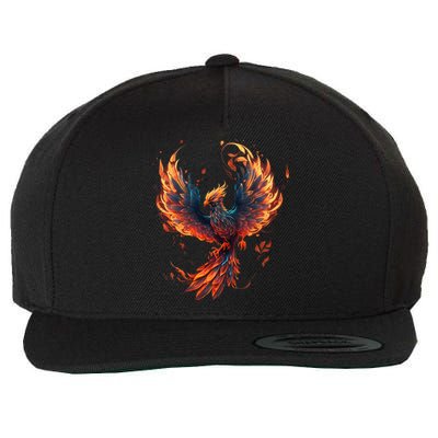 Fire Phoenix Bird Phoenix Reborn Firebird Phoenix Wool Snapback Cap