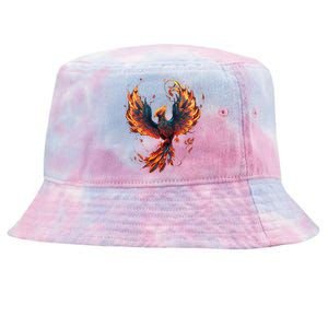 Fire Phoenix Bird Phoenix Reborn Firebird Phoenix Tie-Dyed Bucket Hat