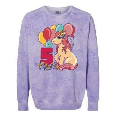 Fifth Pony Birthday Colorblast Crewneck Sweatshirt