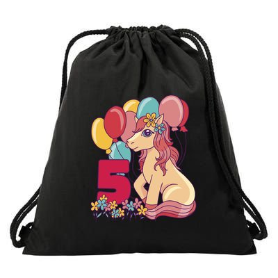Fifth Pony Birthday Drawstring Bag