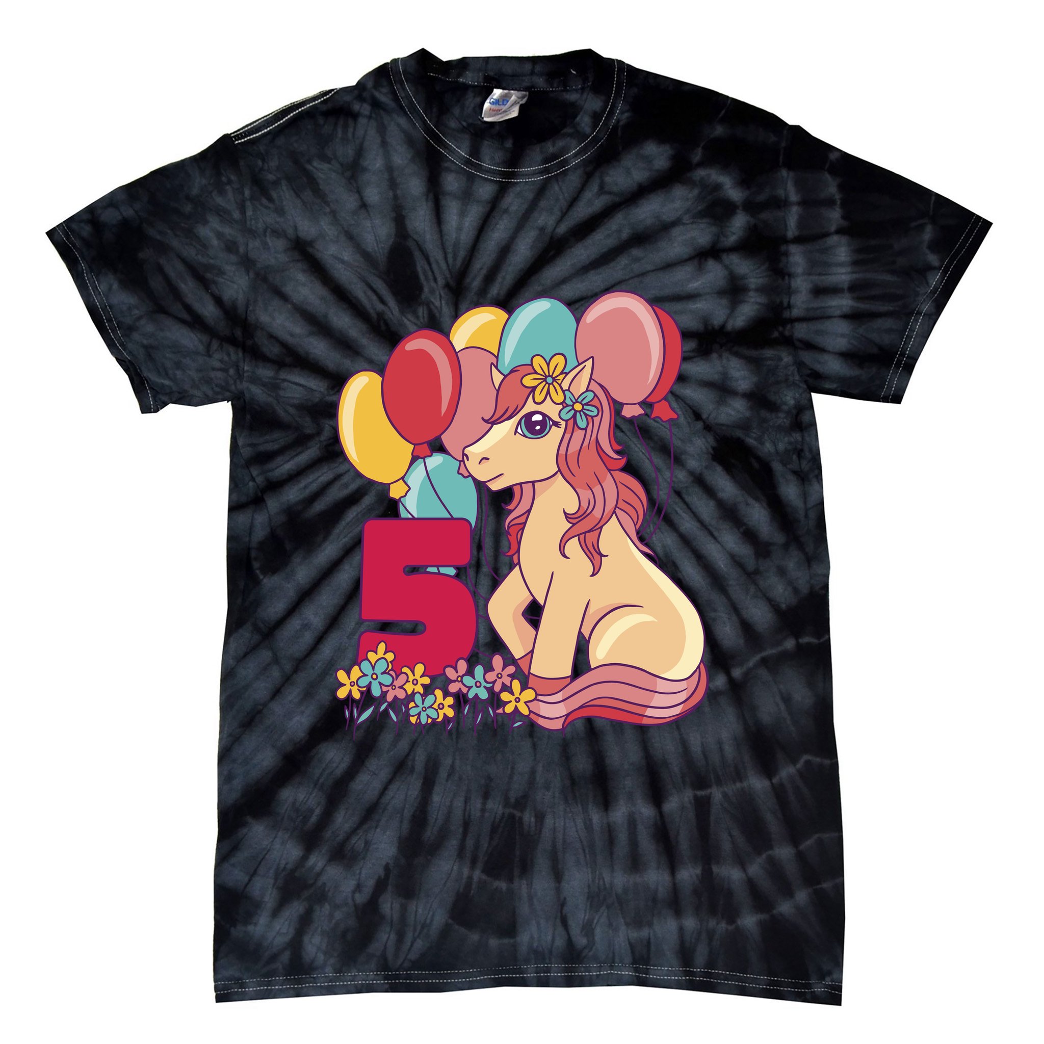 Fifth Pony Birthday Tie-Dye T-Shirt