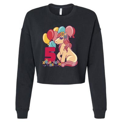 Fifth Pony Birthday Cropped Pullover Crew