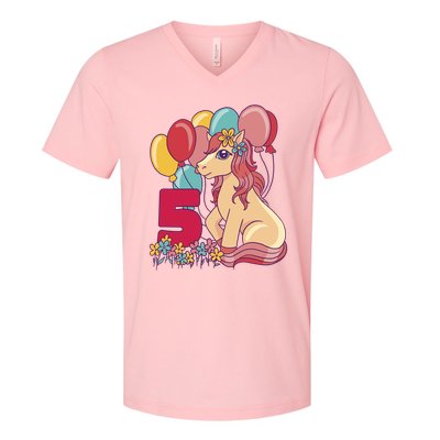 Fifth Pony Birthday V-Neck T-Shirt
