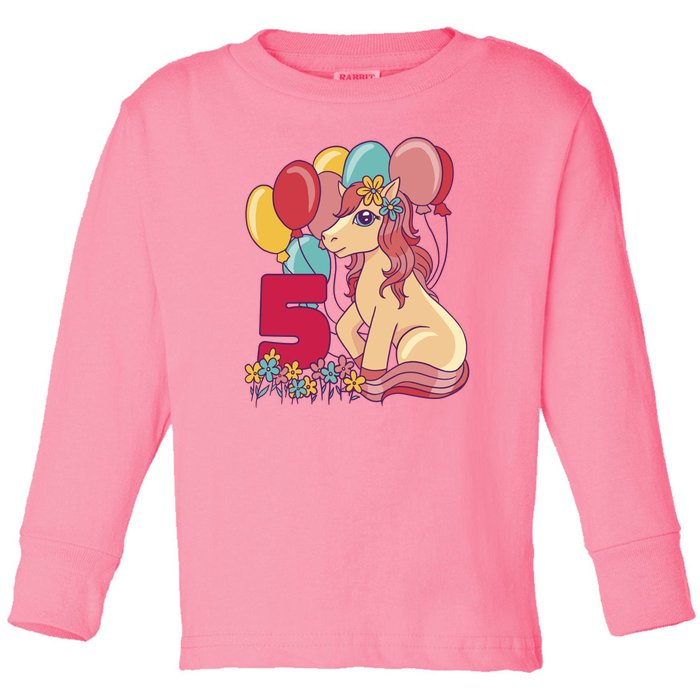 Fifth Pony Birthday Toddler Long Sleeve Shirt