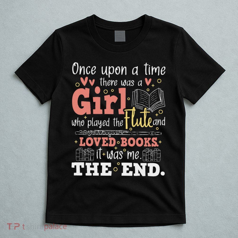 Flute Player Book Lover Flutist Marching Band Musician T-Shirt