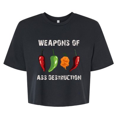 Funny Pepper Chili Head Spicy Hot Foods Bella+Canvas Jersey Crop Tee