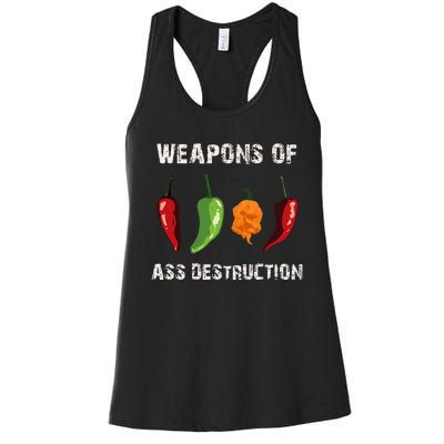 Funny Pepper Chili Head Spicy Hot Foods Women's Racerback Tank