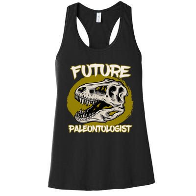 Future Paleontologist Cute Gifts Dino Explorer Women's Racerback Tank