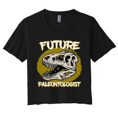 Future Paleontologist Cute Gifts Dino Explorer Women's Crop Top Tee