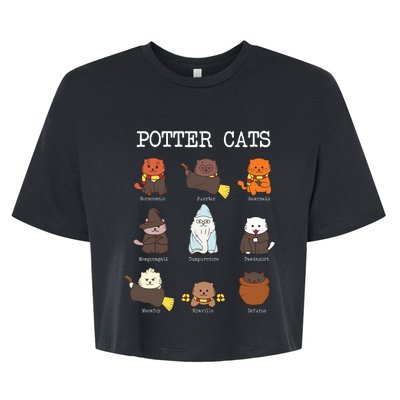 funny Potter Cats Gifts for Cat Lovers Bella+Canvas Jersey Crop Tee