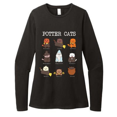 funny Potter Cats Gifts for Cat Lovers Womens CVC Long Sleeve Shirt