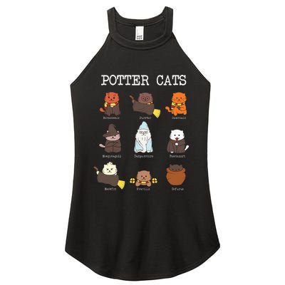 funny Potter Cats Gifts for Cat Lovers Women's Perfect Tri Rocker Tank