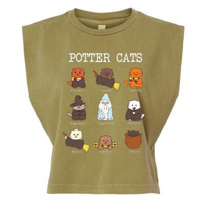 funny Potter Cats Gifts for Cat Lovers Garment-Dyed Women's Muscle Tee