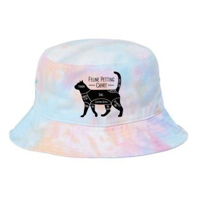 Feline Petting Chart Cat Owner Lover Tie Dye Newport Bucket Hat