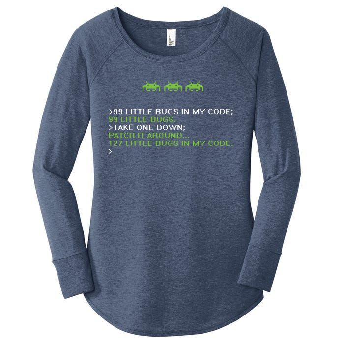 Funny Programmer Coding Debugger Hacker Computer Science Dev Women's Perfect Tri Tunic Long Sleeve Shirt