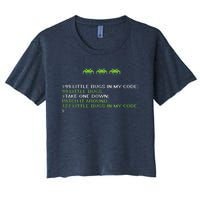 Funny Programmer Coding Debugger Hacker Computer Science Dev Women's Crop Top Tee