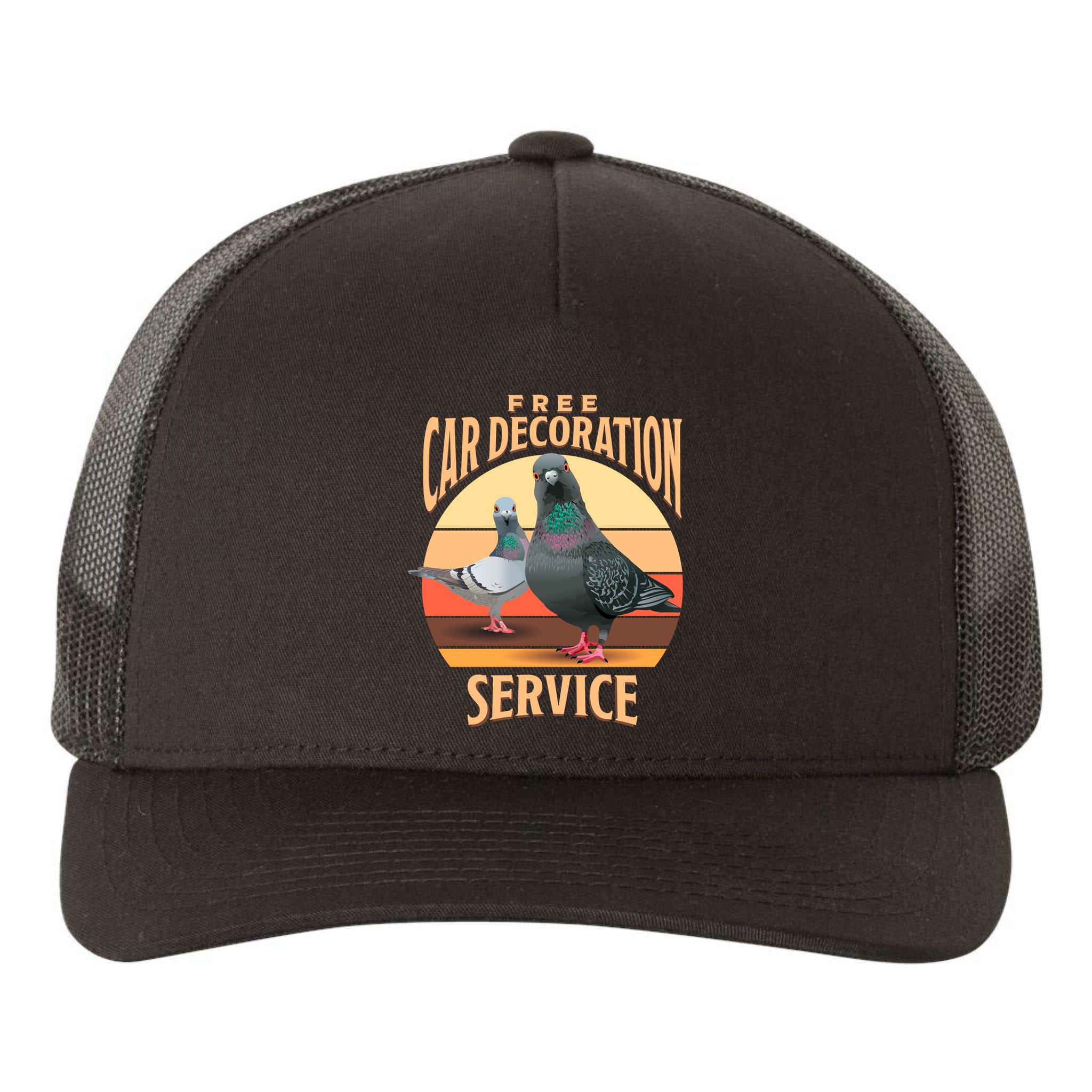 Funny Pigeon Car Decoration Service Yupoong Adult 5-Panel Trucker Hat