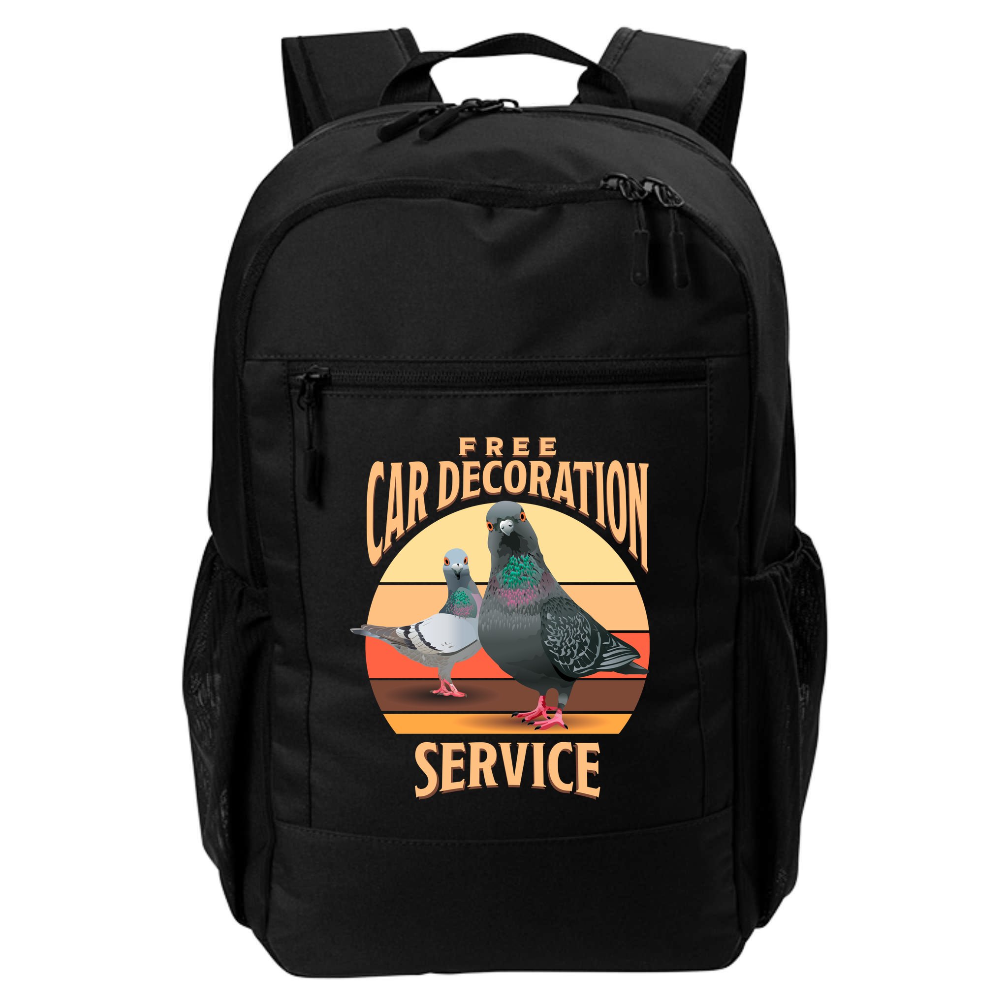 Funny Pigeon Car Decoration Service Backpack