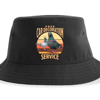 Funny Pigeon Car Decoration Service Sustainable Bucket Hat