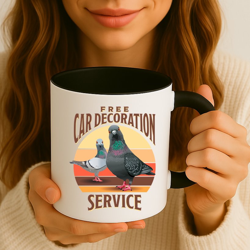 Funny Pigeon Car Decoration Service Mug