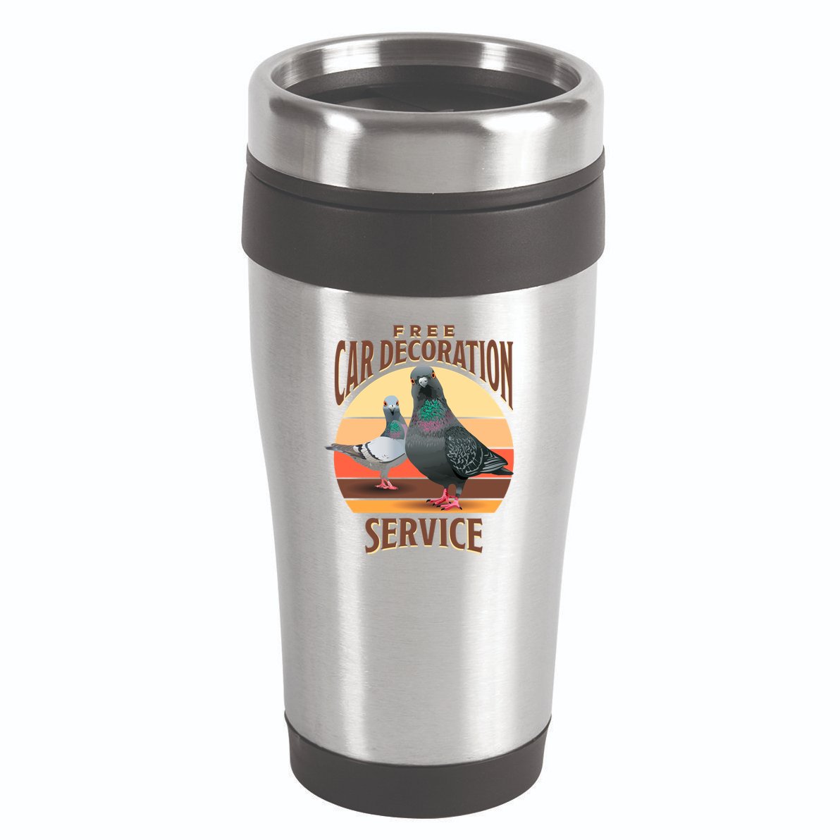 Funny Pigeon Car Decoration Service 16oz Travel Tumbler